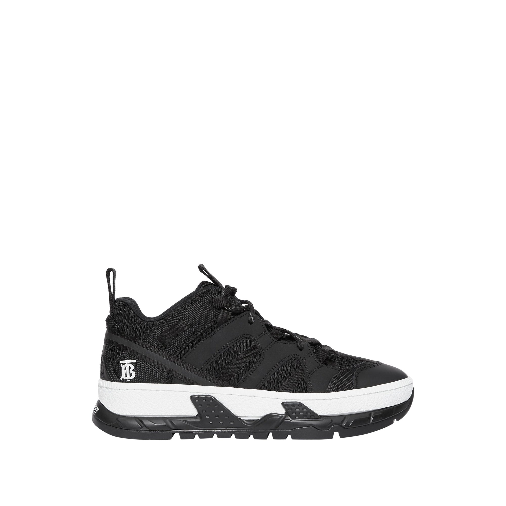 Sneakers union en mesh et nubuck - Noir