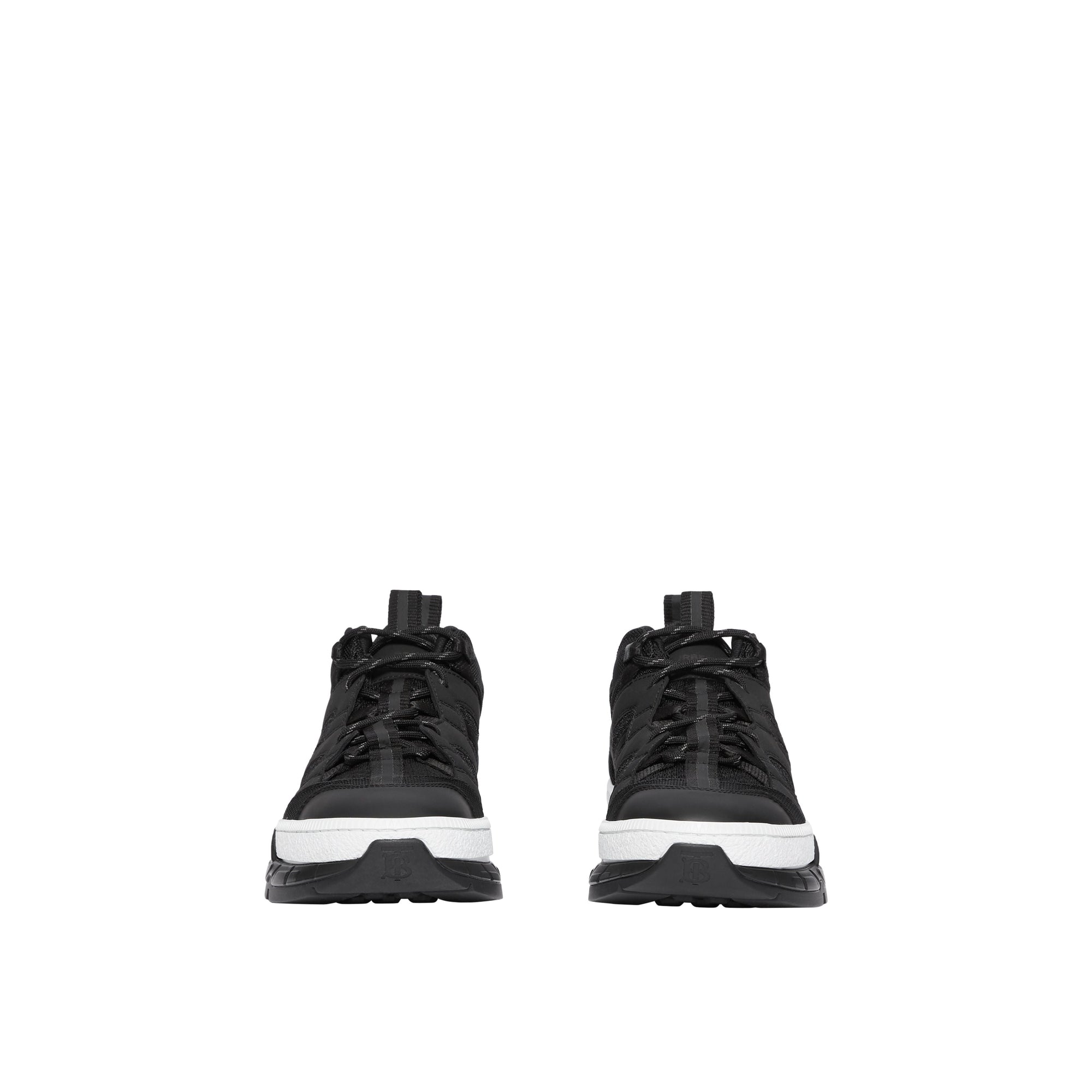 Sneakers union en mesh et nubuck - Noir