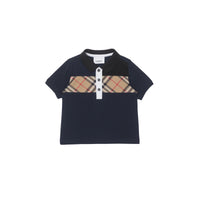 NAVY Polo en coton avec Vintage check