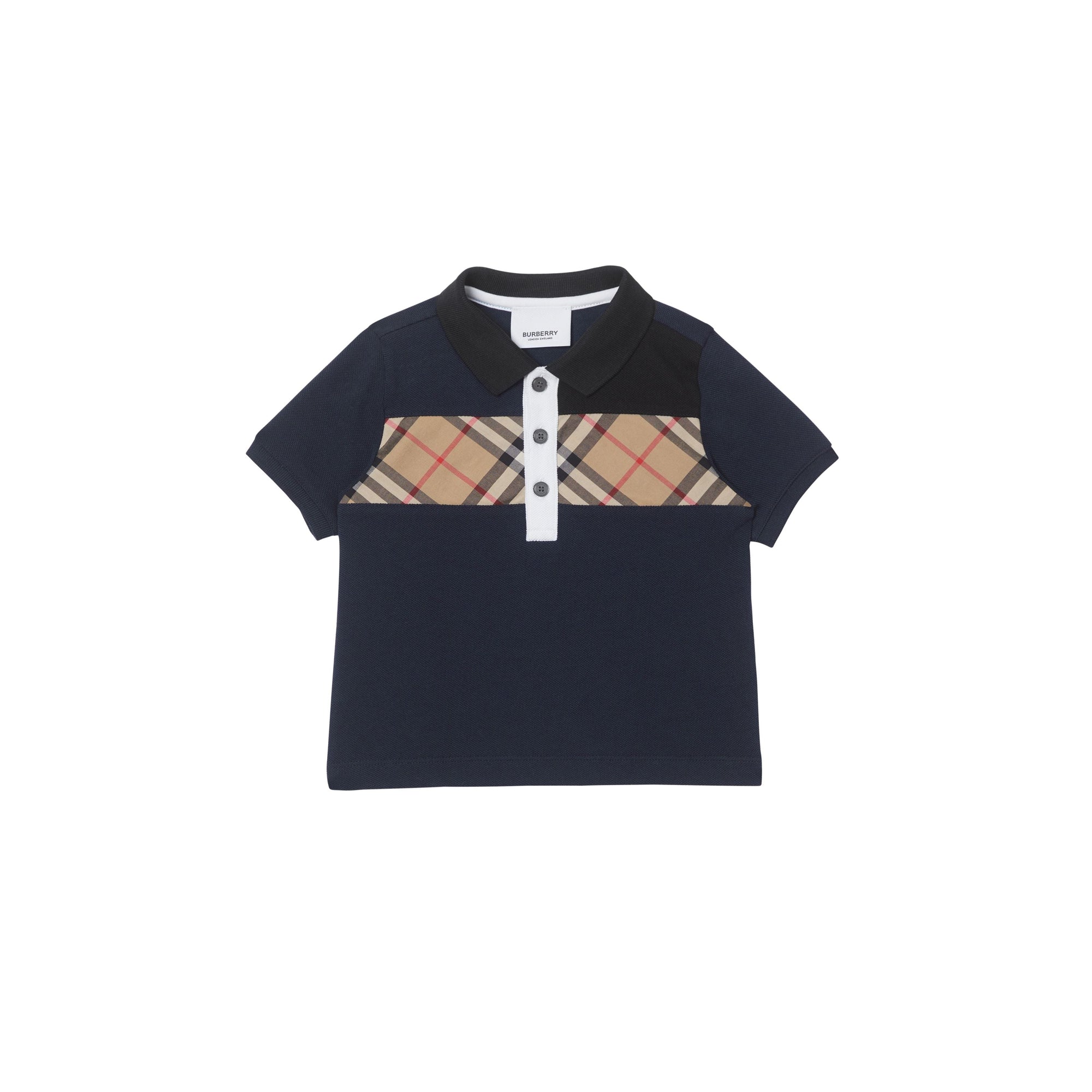 NAVY Polo en coton avec Vintage check