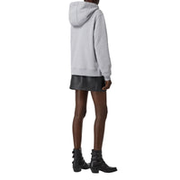 Haut à capuche oversize en coton monogram - Camaïeu de gris pâles
