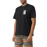 T-shirt oversize en coton Monogram - Noir