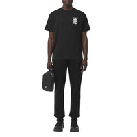 T-shirt oversize en coton Monogram - Noir