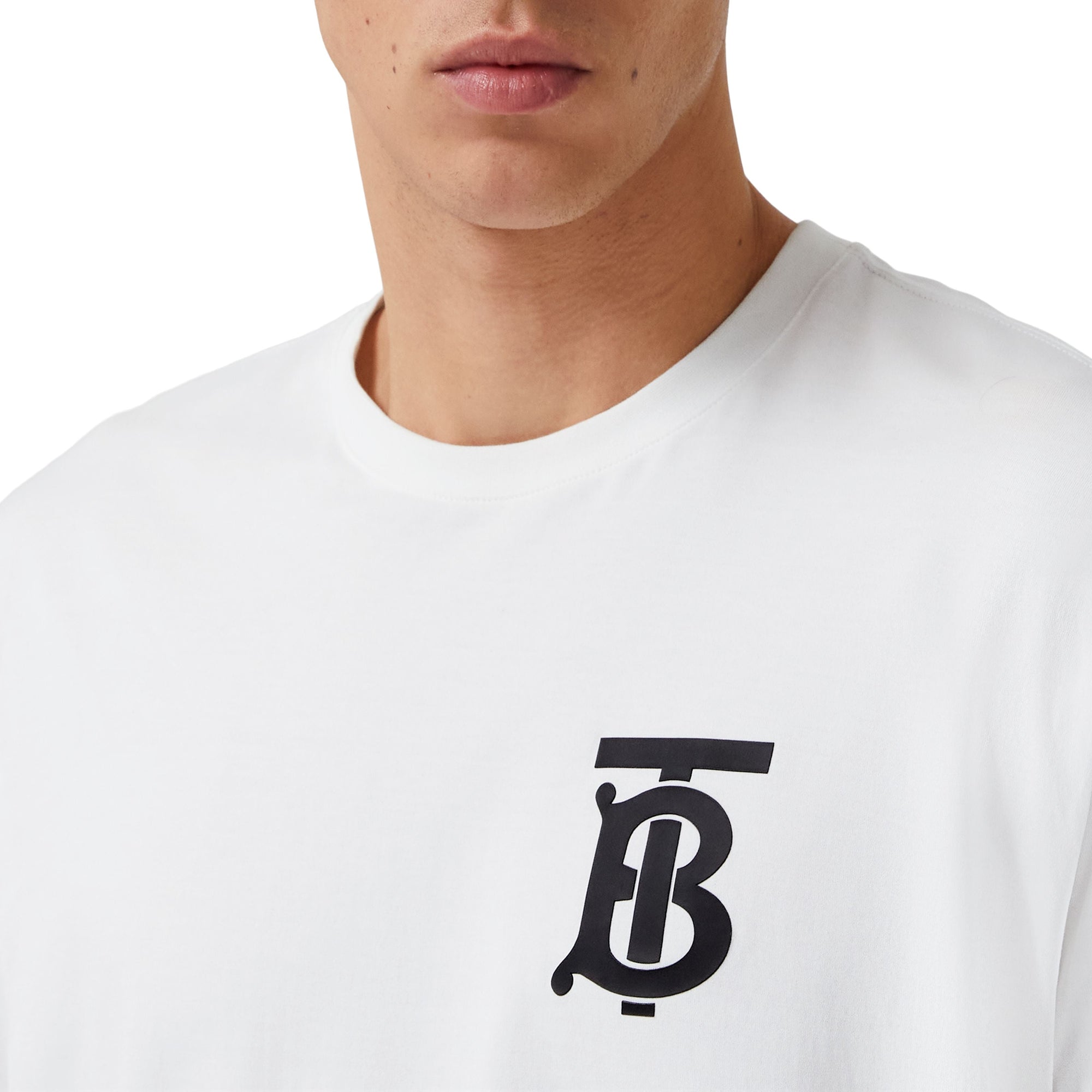 T-shirt oversize en coton Monogram - Blanc