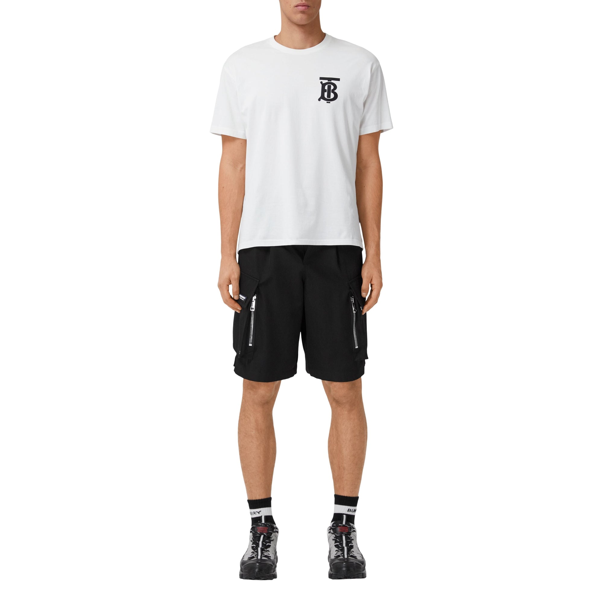 T-shirt oversize en coton Monogram - Blanc