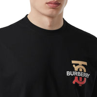 BLACK T-shirt oversize en coton Monogram