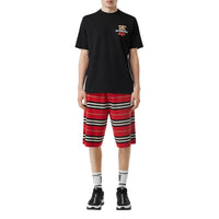 BLACK T-shirt oversize en coton Monogram