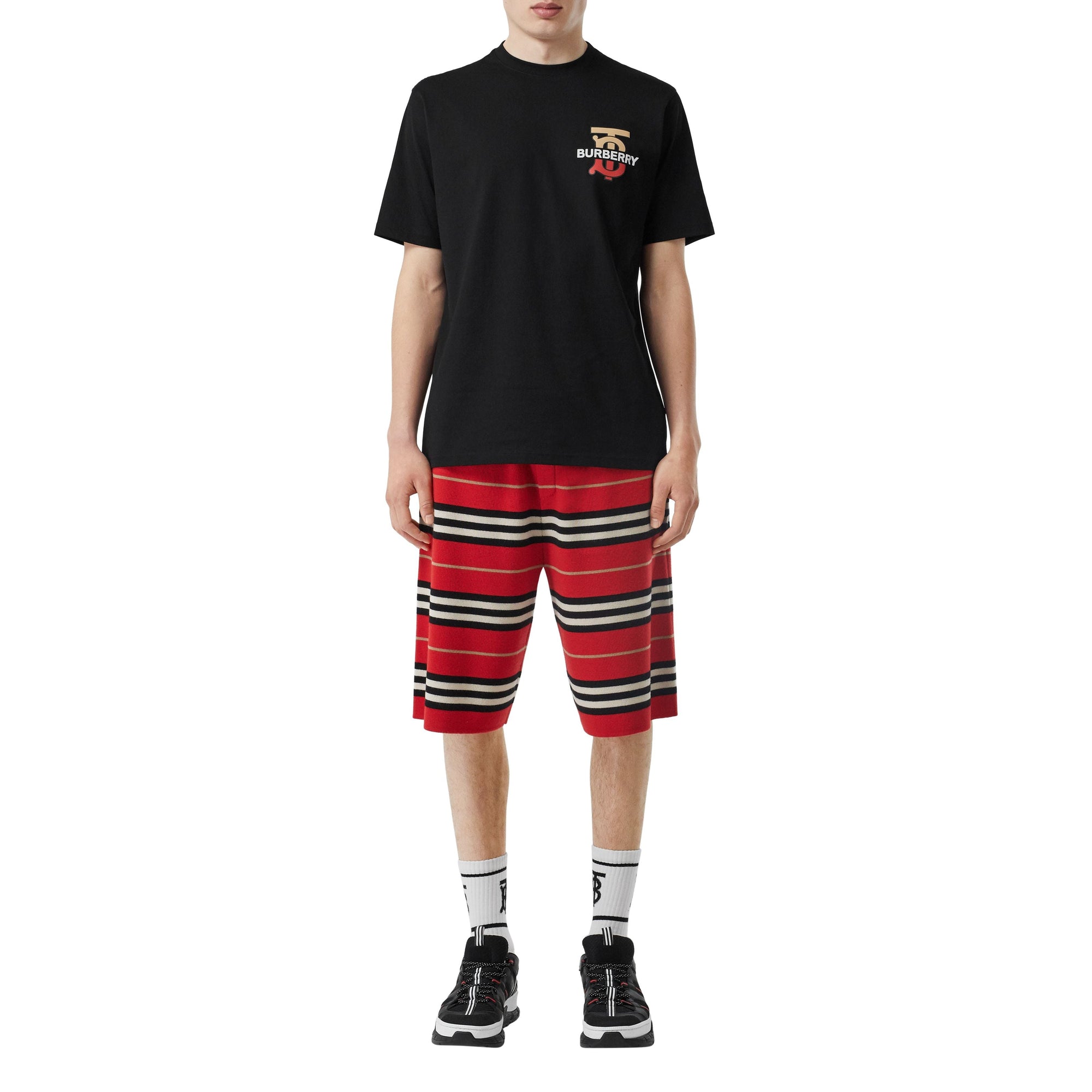 BLACK T-shirt oversize en coton Monogram