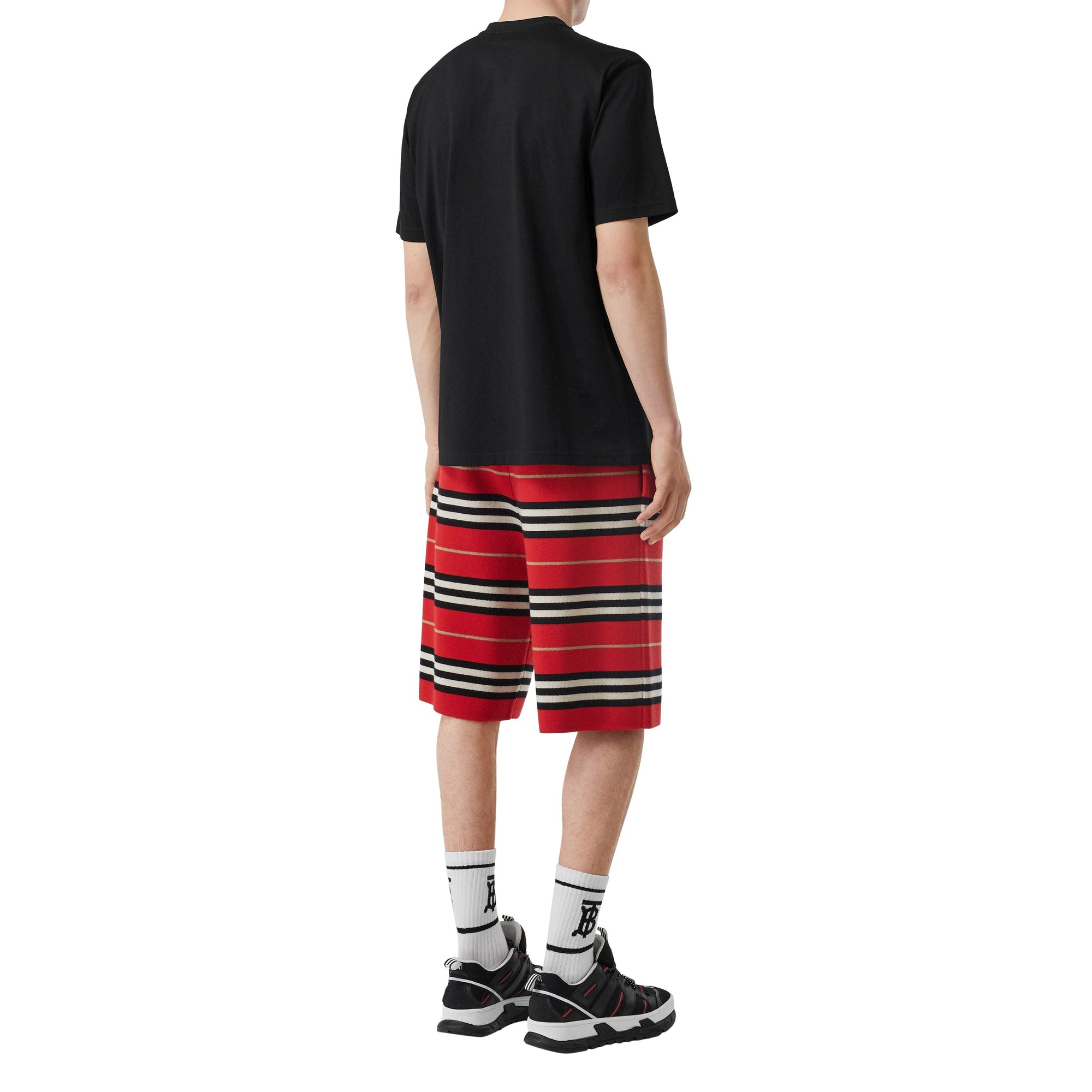 BLACK T-shirt oversize en coton Monogram