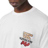 WHITE T-shirt oversize en coton Monogram