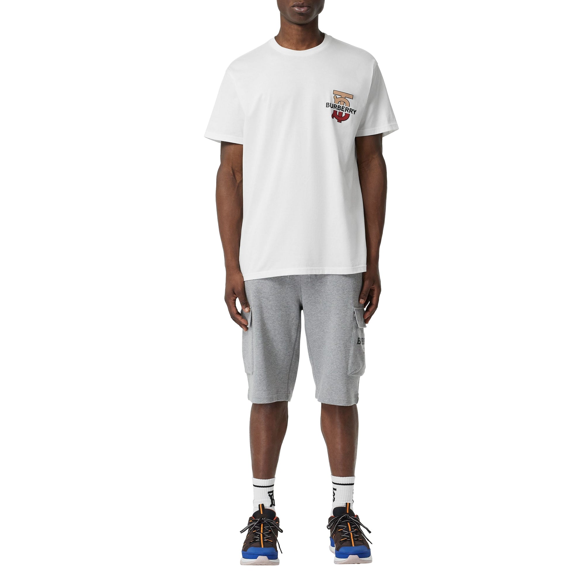 WHITE T-shirt oversize en coton Monogram