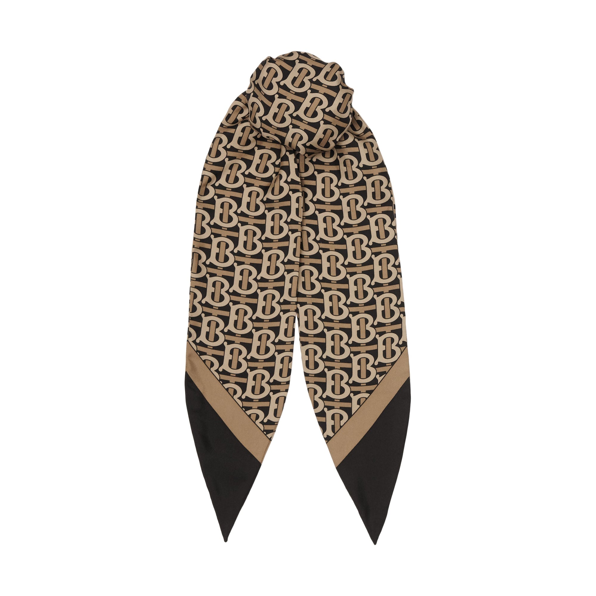 BLACK Foulard pour cheveux en soie Monogram