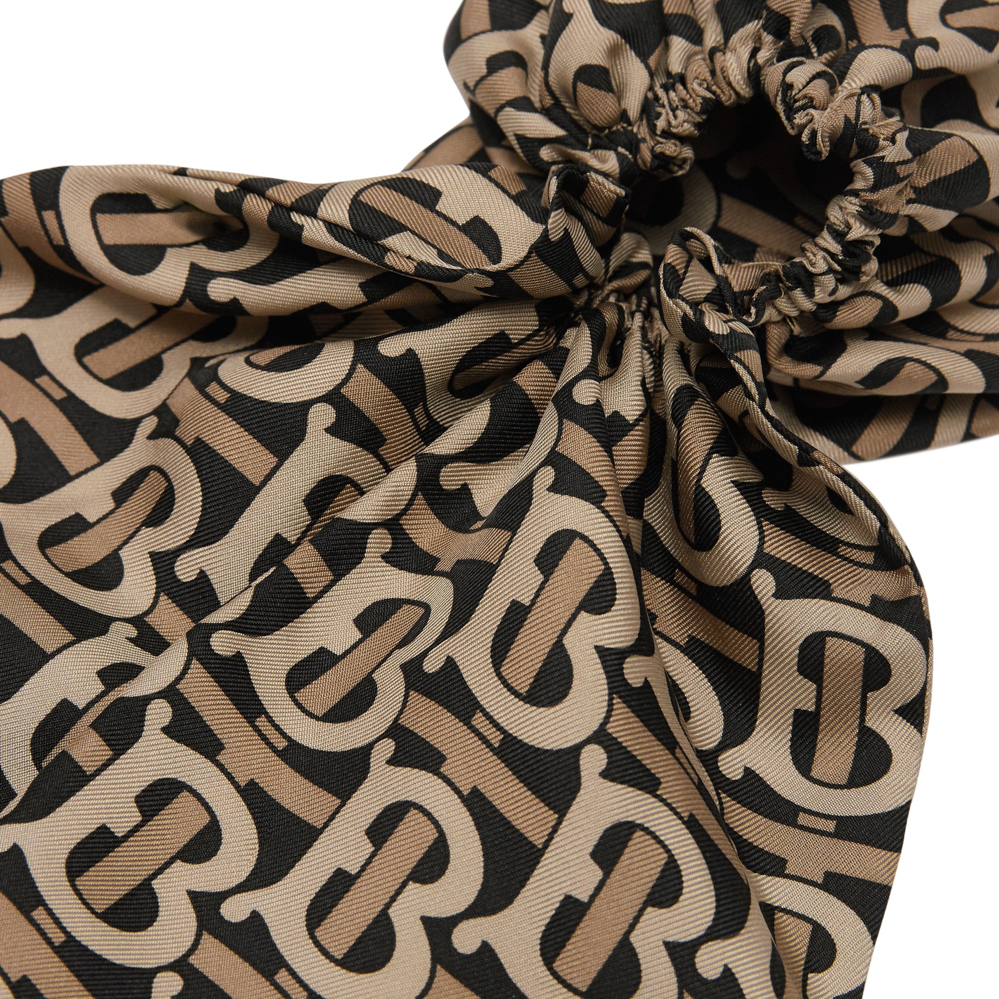 BLACK Foulard pour cheveux en soie Monogram