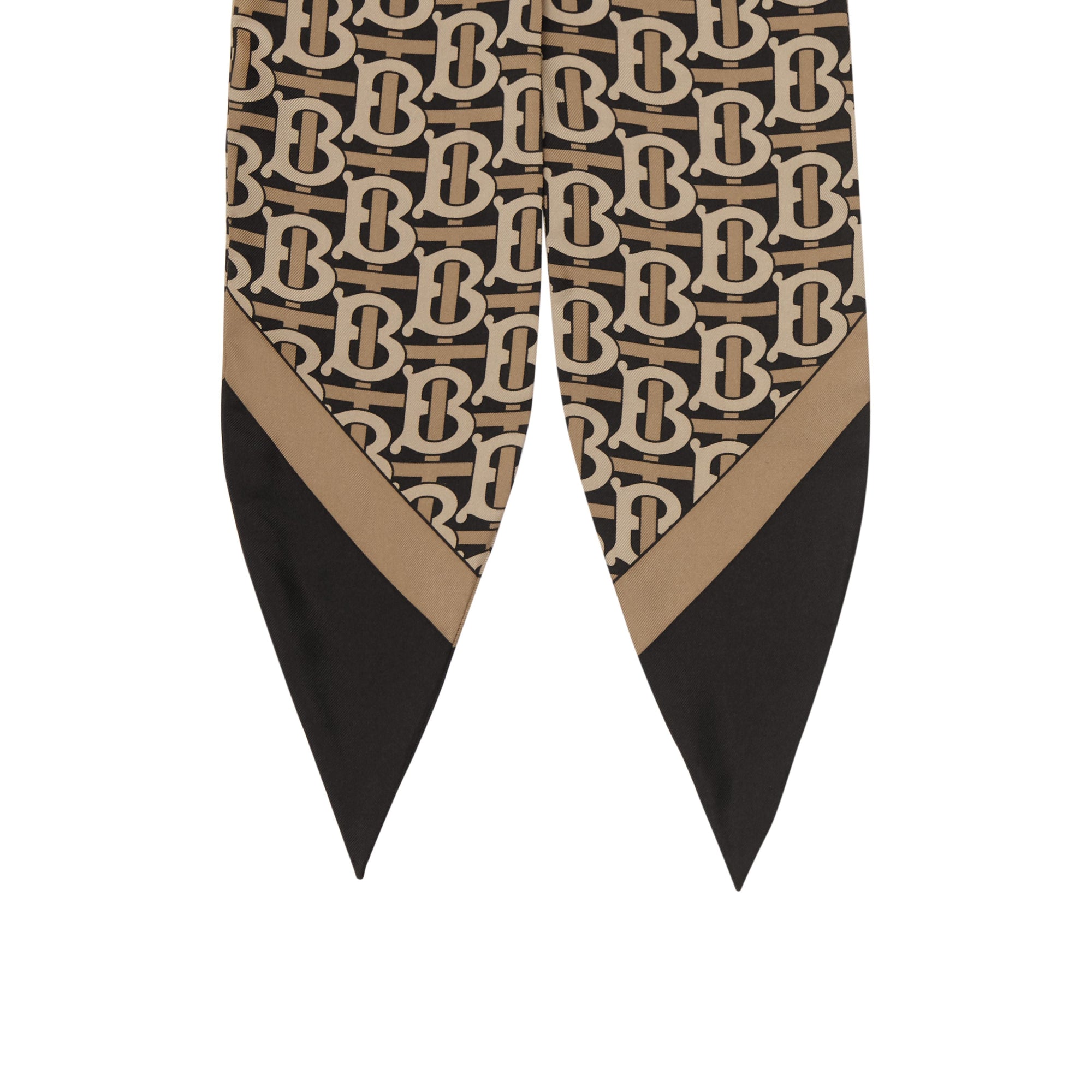 BLACK Foulard pour cheveux en soie Monogram