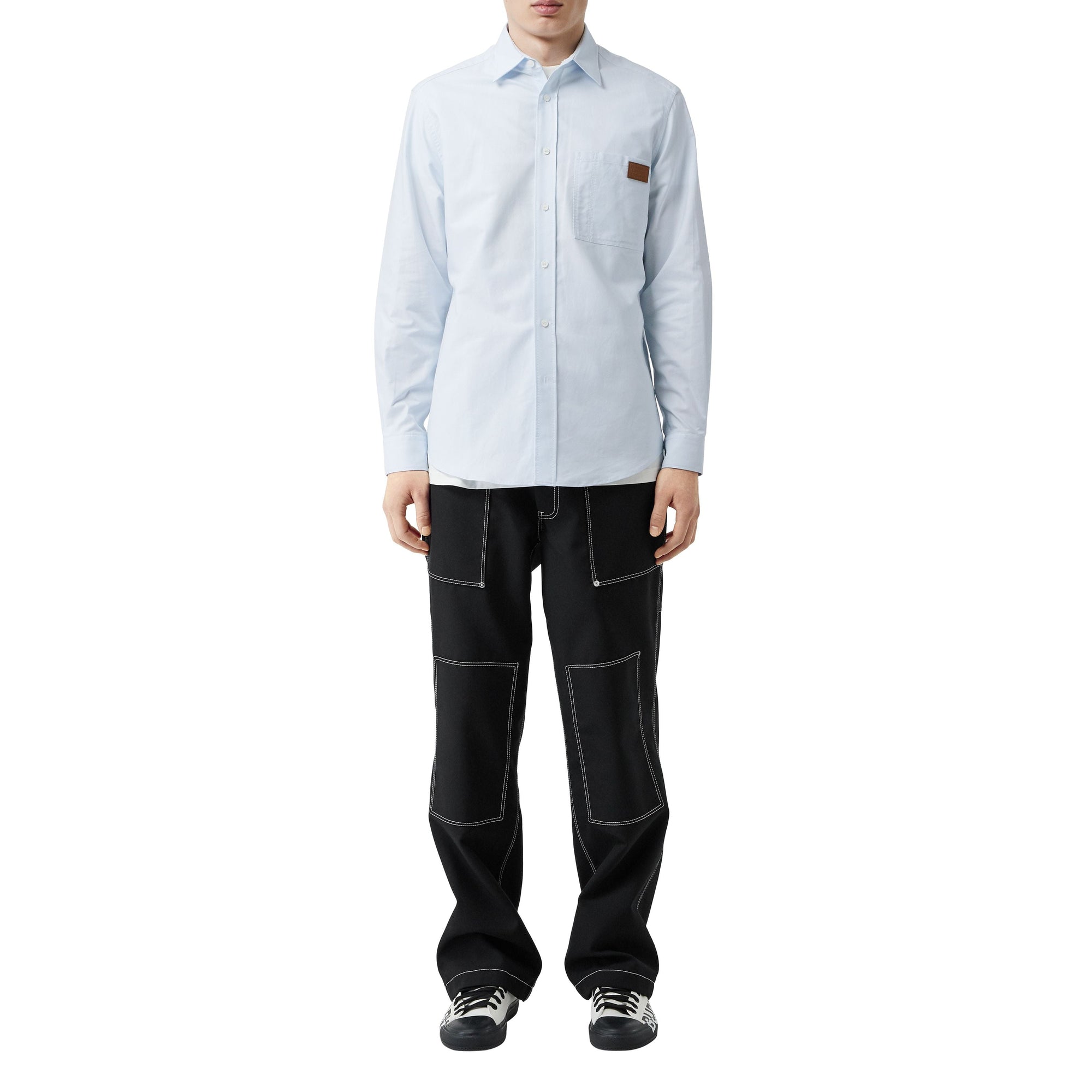 SKY BLUE Chemise Oxford en coton à logo