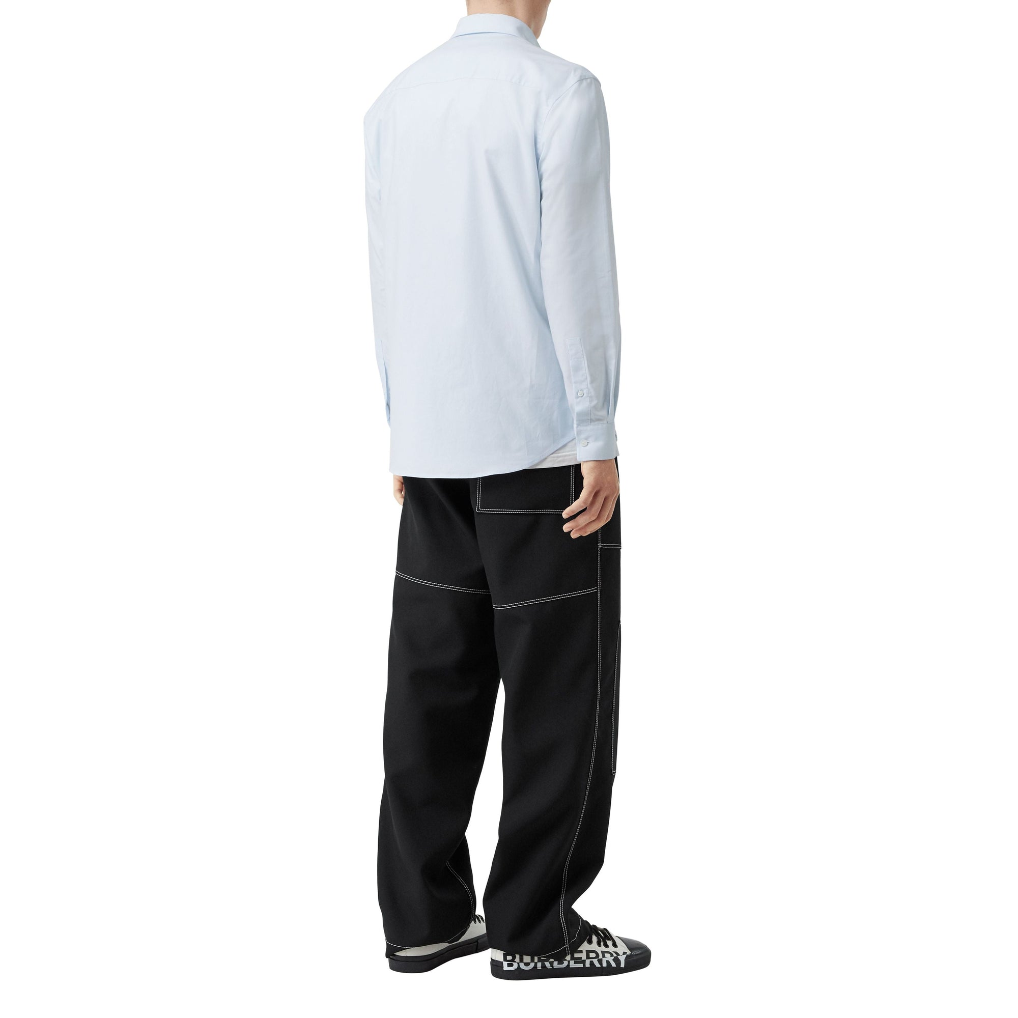 SKY BLUE Chemise Oxford en coton à logo