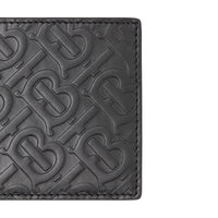 BLACK Portefeuille à rabat en cuir Monogram avec étui pour pièce d'identité