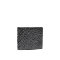 BLACK Portefeuille à rabat en cuir Monogram avec étui pour pièce d'identité