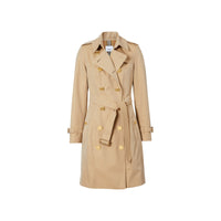 Trench en gabardine de coton avec boutons - Miel