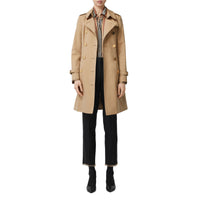 Trench en gabardine de coton avec boutons - Miel