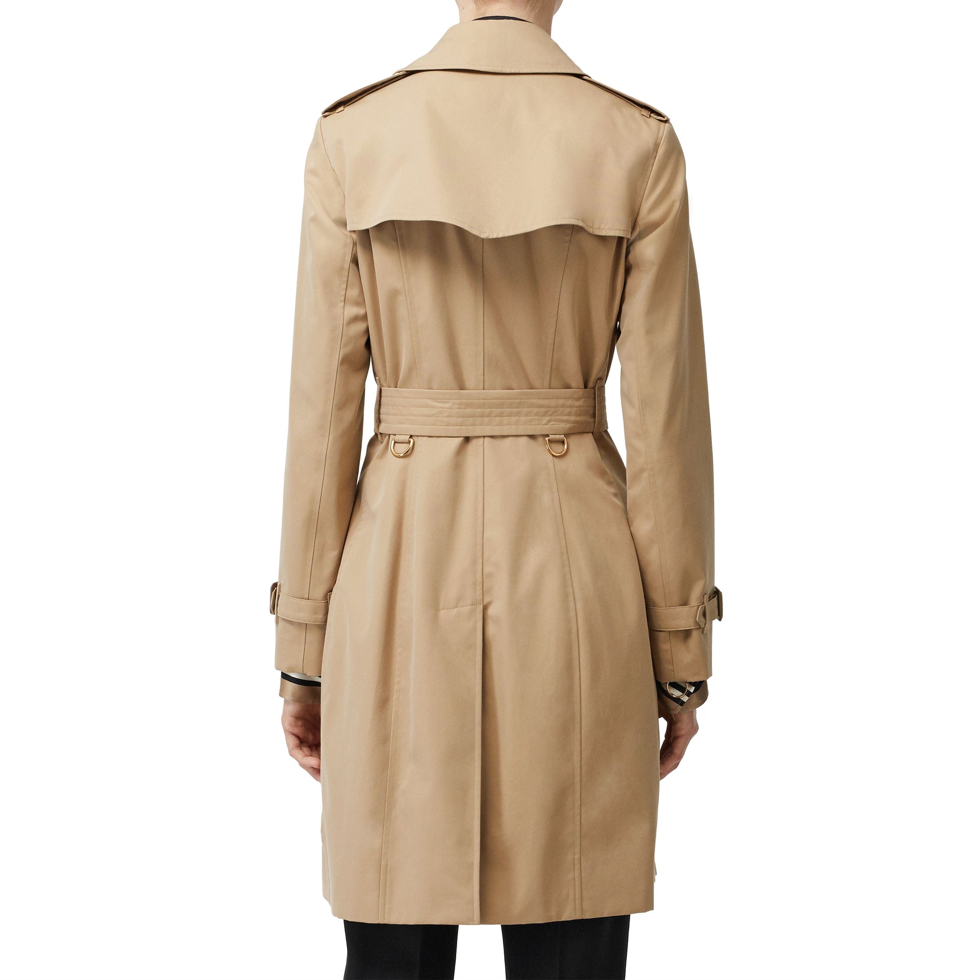 Trench en gabardine de coton avec boutons - Miel