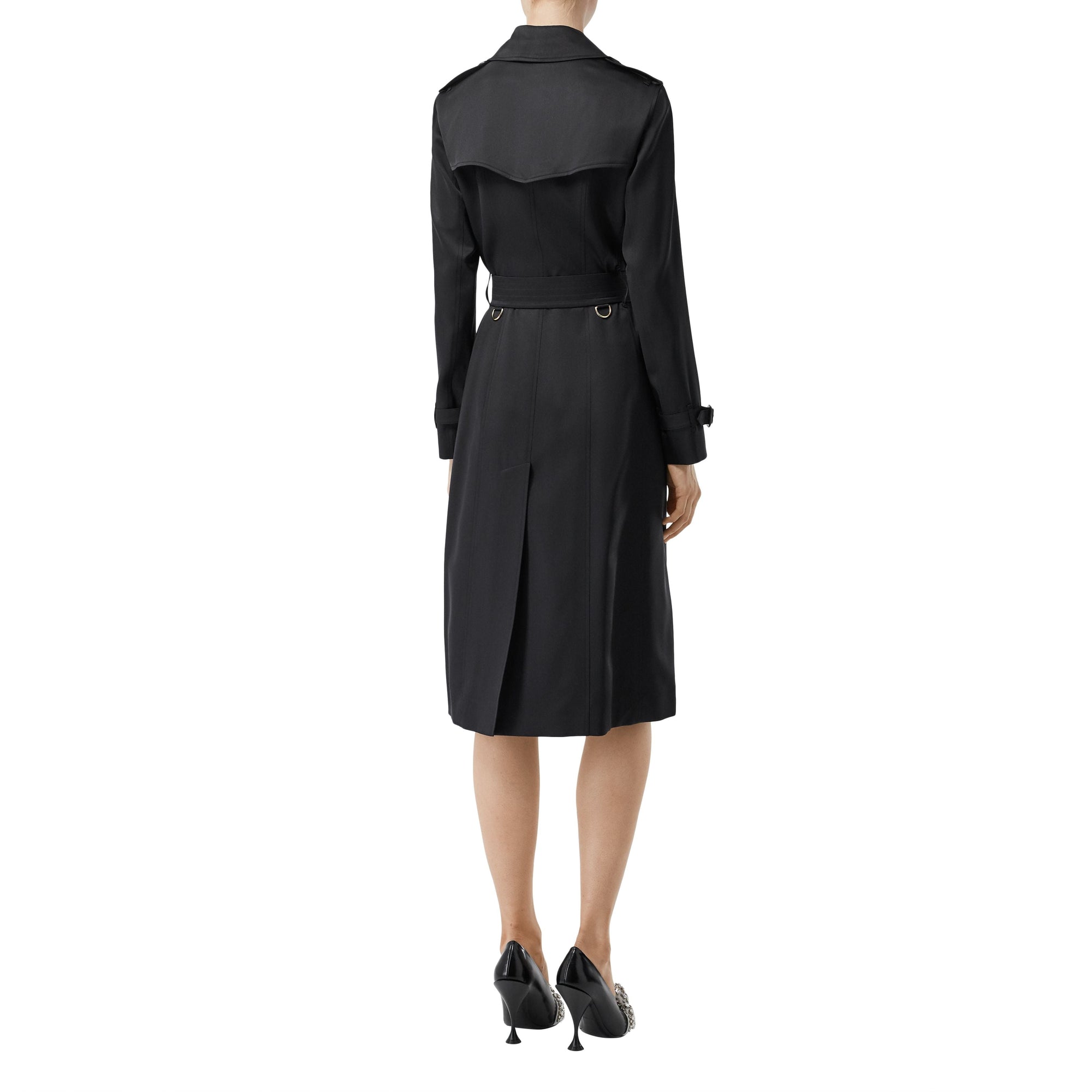 Trench en satin de soie - Noir