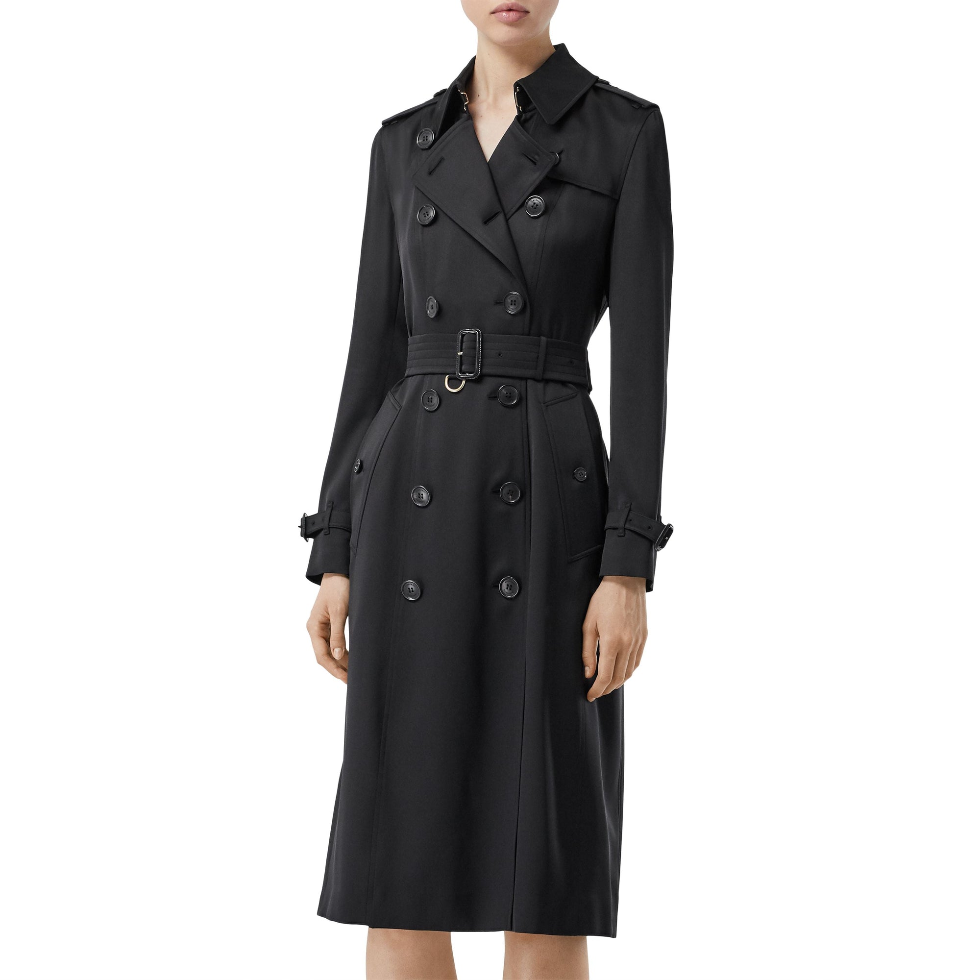 Trench en satin de soie - Noir
