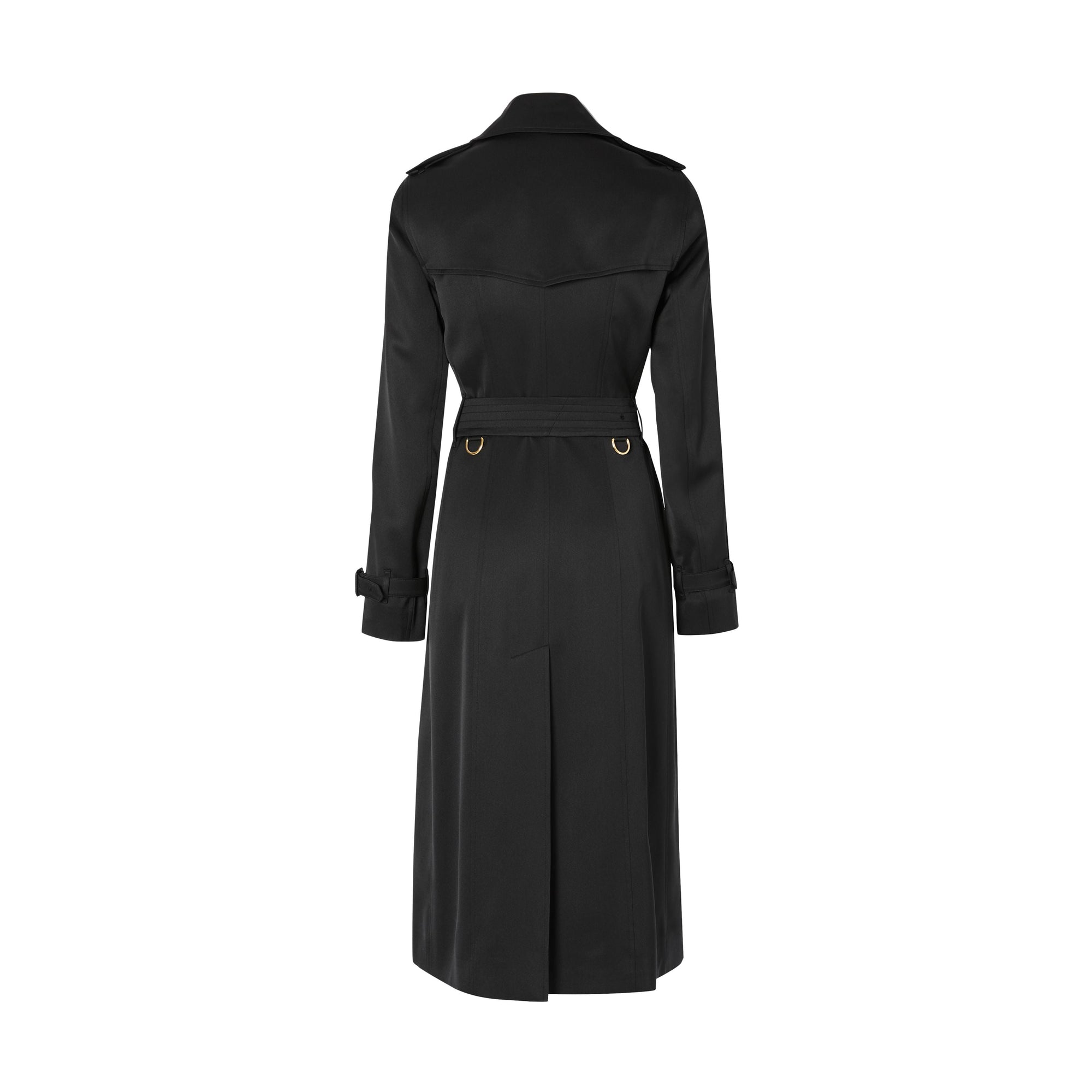 Trench en satin de soie - Noir
