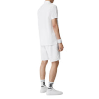 WHITE Polo oversize en piqué de coton Monogram