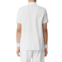 Polo oversize en piqué de coton monogram - Blanc