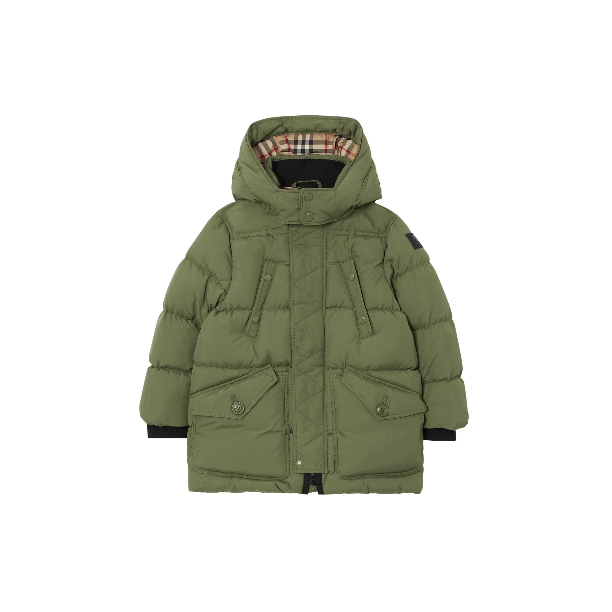 POPLAR GREEN Doudoune rembourrée en duvet avec capuche amovible