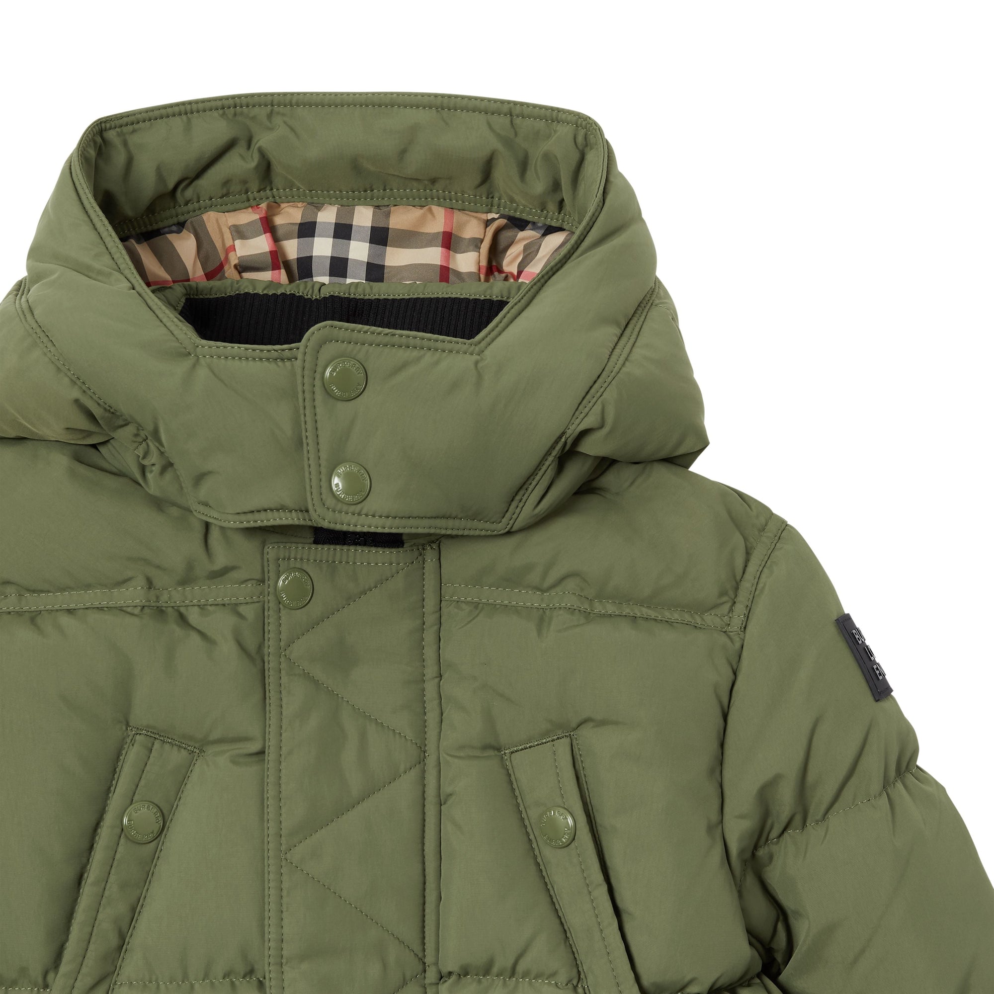 POPLAR GREEN Doudoune rembourrée en duvet avec capuche amovible