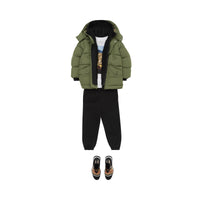 POPLAR GREEN Doudoune rembourrée en duvet avec capuche amovible