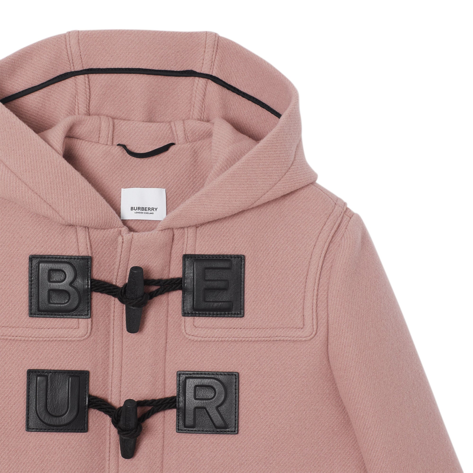 LAVENDER PINK Duffle-coat en laine et cachemire mélangés avec logo