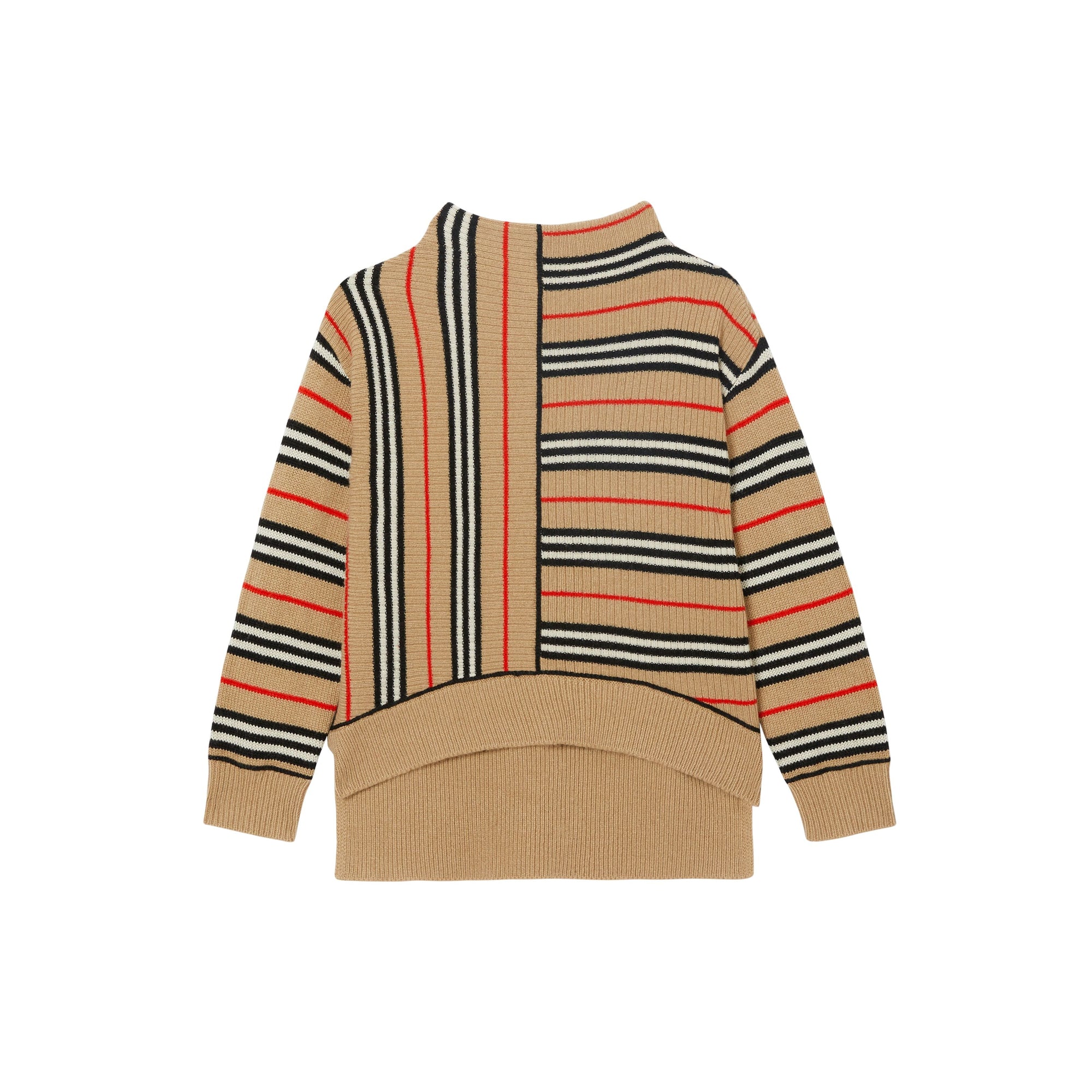 ARCHIVE BEIGE Pull en laine et cachemire à rayures iconiques