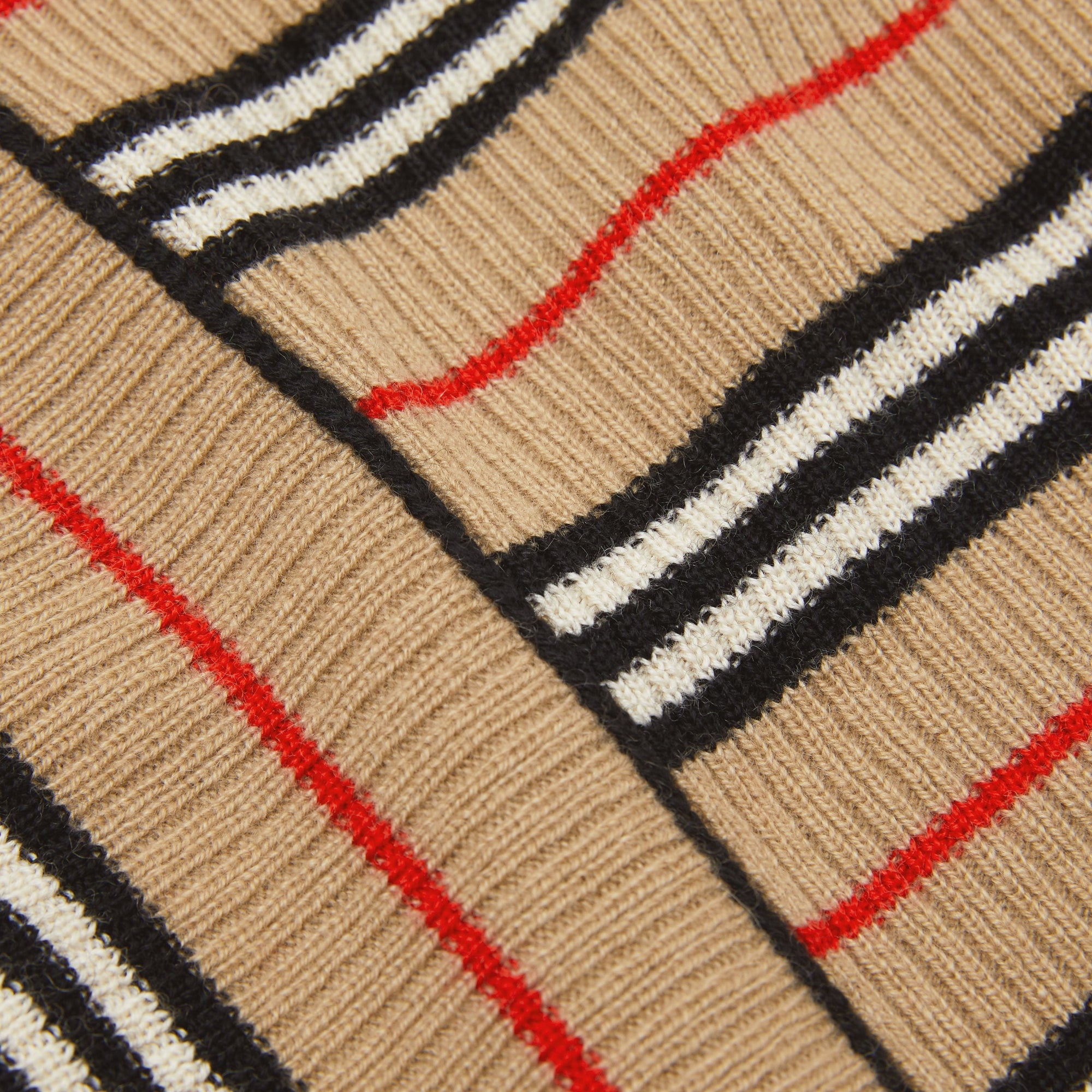 ARCHIVE BEIGE Pull en laine et cachemire à rayures iconiques