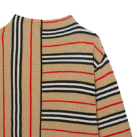 ARCHIVE BEIGE Pull en laine et cachemire à rayures iconiques