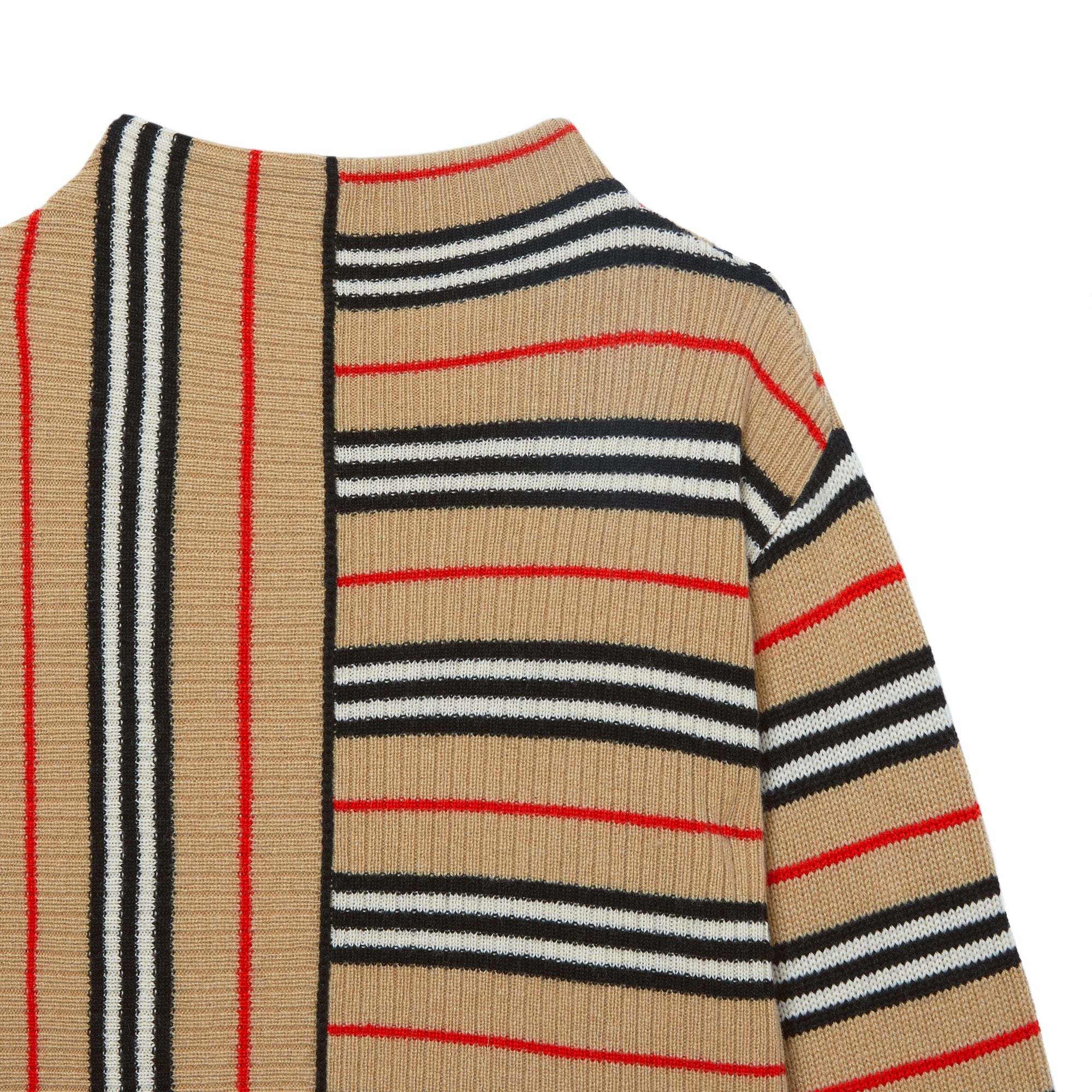 ARCHIVE BEIGE Pull en laine et cachemire à rayures iconiques