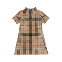 ARCHIVE BEIGE Robe en jacquard de laine mérinos check