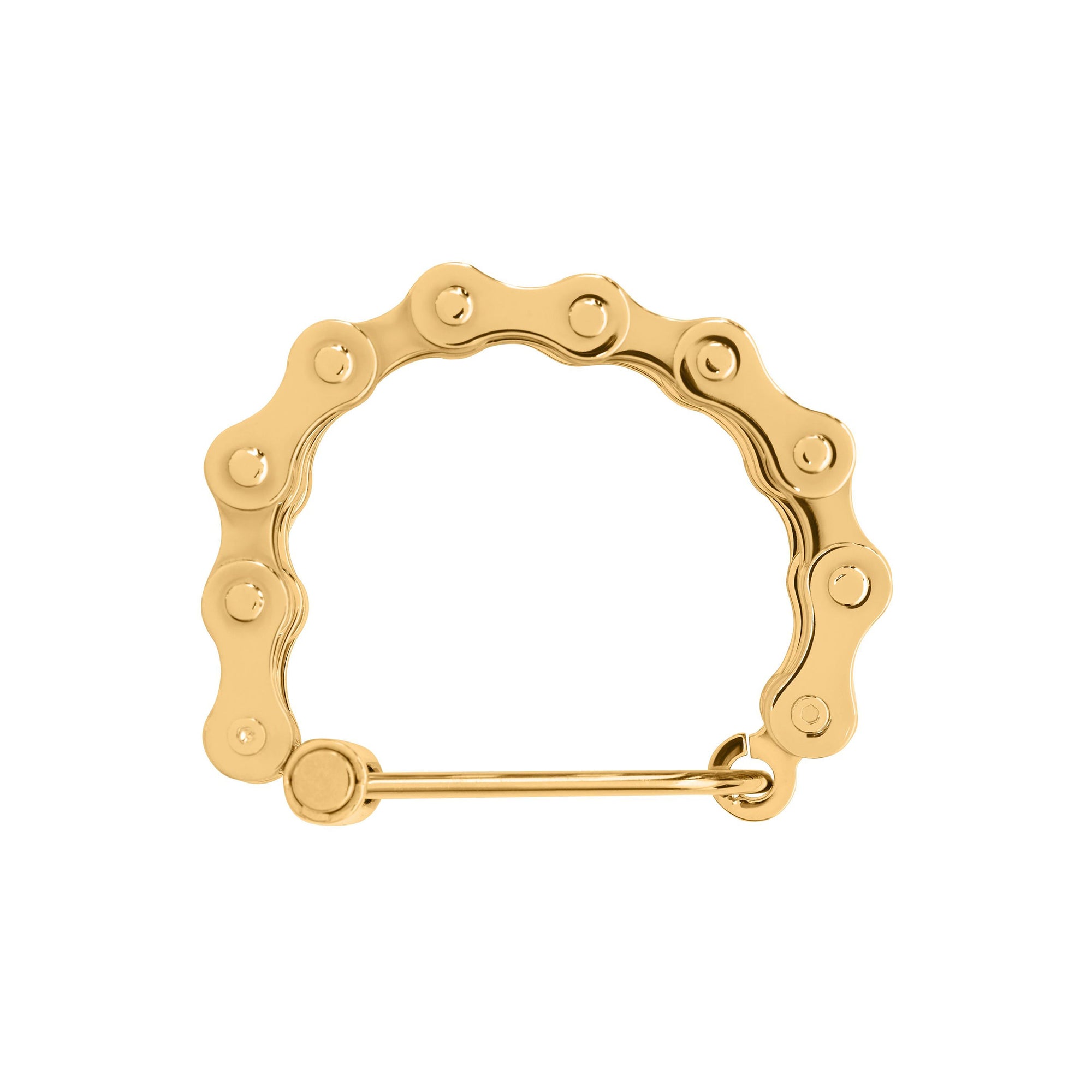 Bracelet plaqué or façon chaîne de vélo - Or Clair