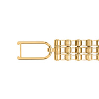 Bracelet plaqué or façon chaîne de vélo - Or Clair
