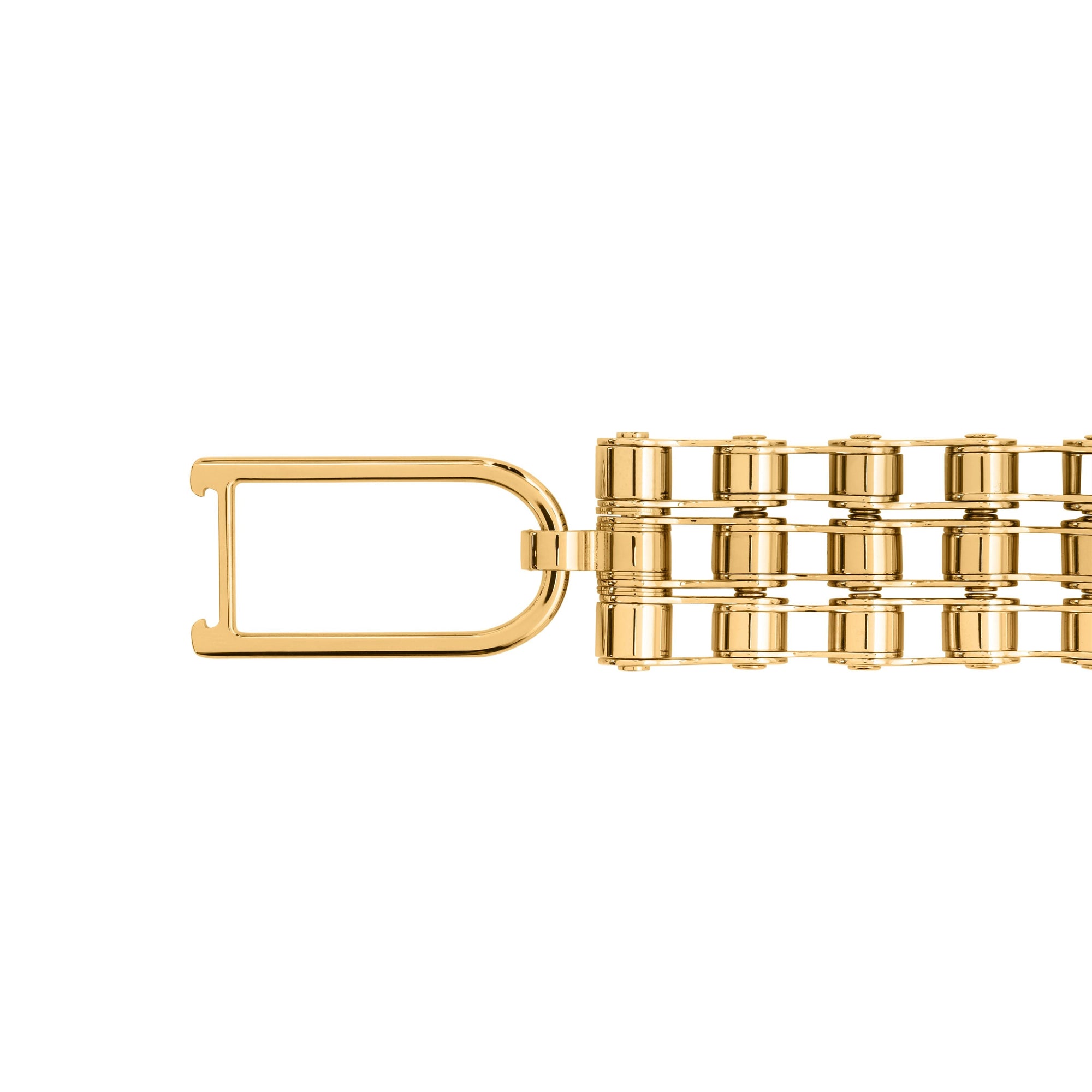 Bracelet plaqué or façon chaîne de vélo - Or Clair