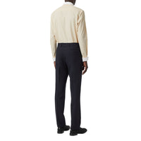 Pantalon de costume classique en crêpe de laine double face - Marine