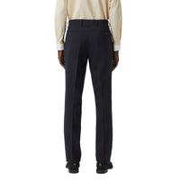 Pantalon de costume classique en crêpe de laine double face - Marine