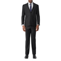 BLACK PATTERN Pantalon de costume classique en flanelle de laine