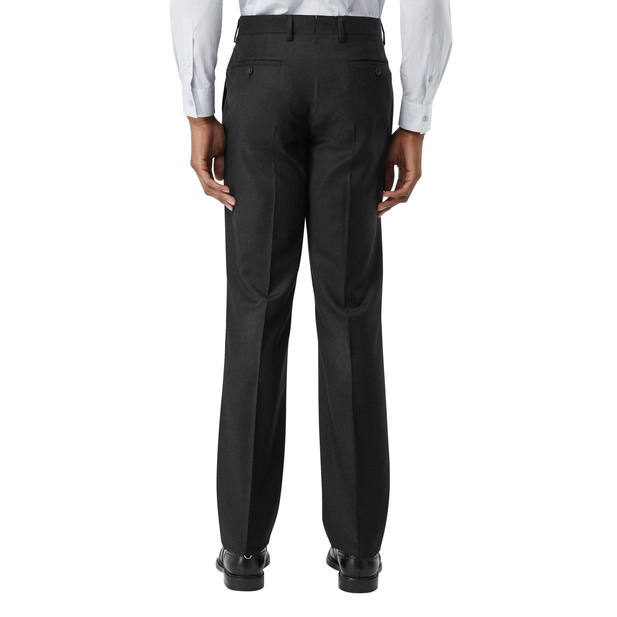 BLACK PATTERN Pantalon de costume classique en flanelle de laine