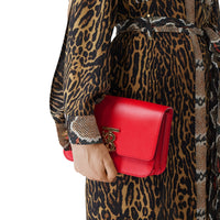 Petit sac tb en cuir - Rouge vif