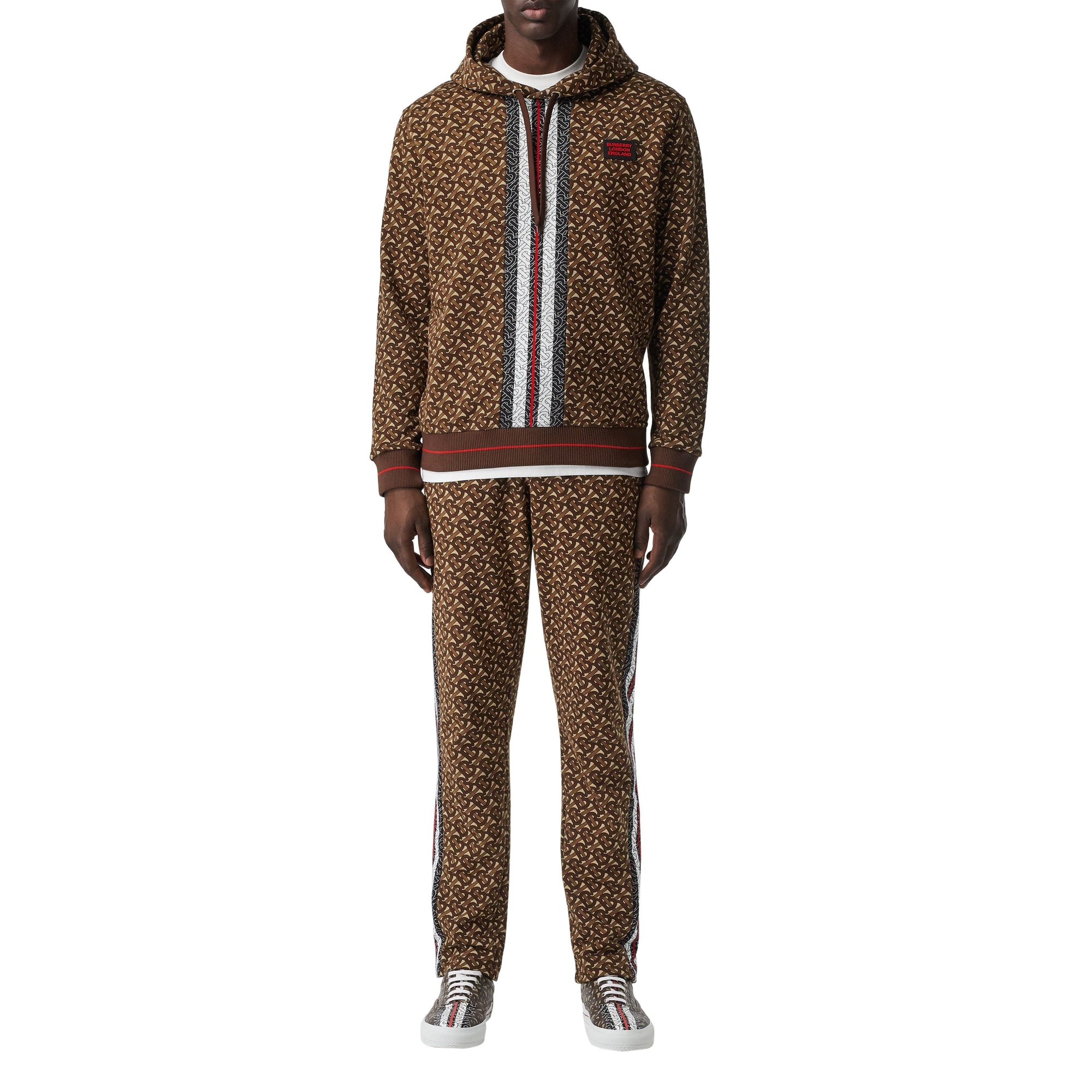 BRIDLE BROWN IP PTTN Pantalon de survêtement en coton rayé Monogram