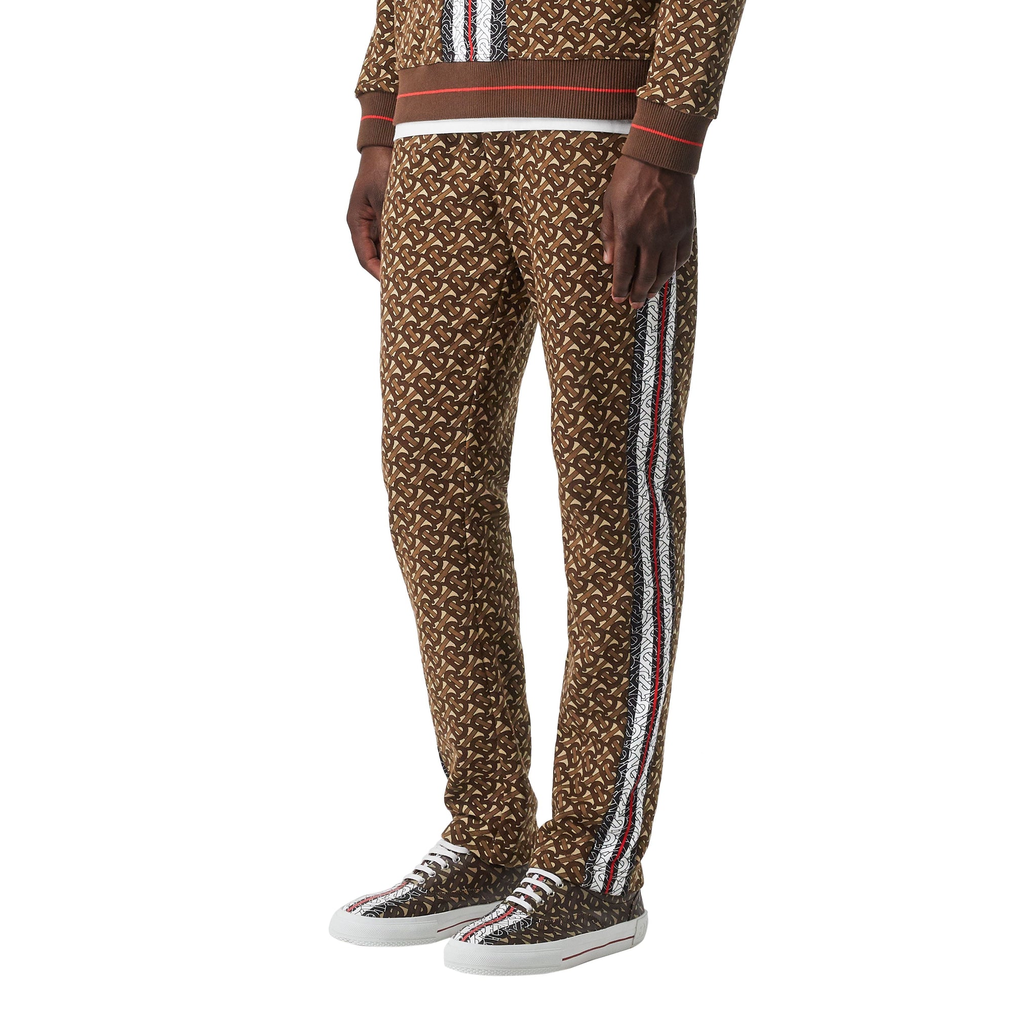 BRIDLE BROWN IP PTTN Pantalon de survêtement en coton rayé Monogram
