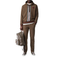 BRIDLE BROWN IP PTTN Pantalon de survêtement en coton rayé Monogram